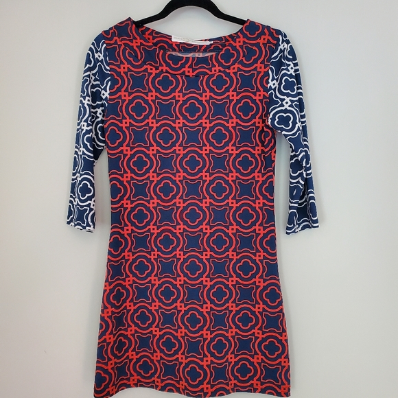 Tracy Negoshian Lattice Pattern Dress - Picture 1 of 12